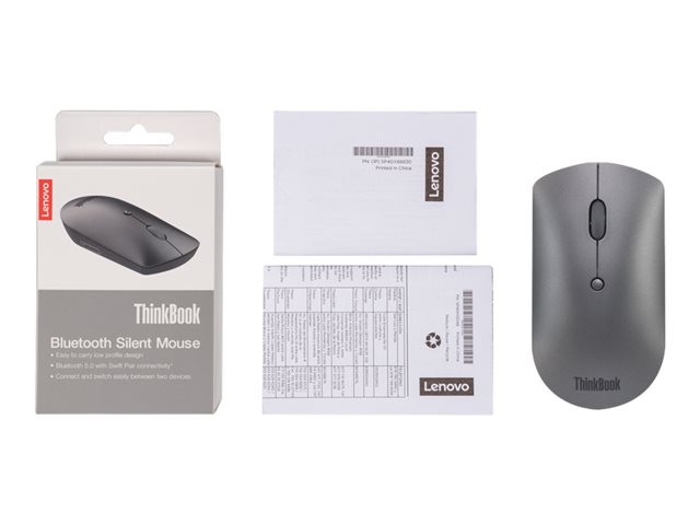 Lenovo Wireless BlueTooth Silent Mouse, Gray - immagine 3