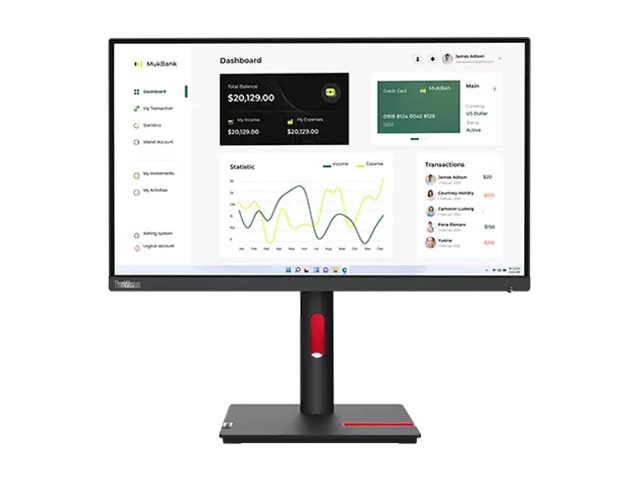 ThinkVision T23i-30 23" FHD Monitor - HDMI, DP - immagine 3