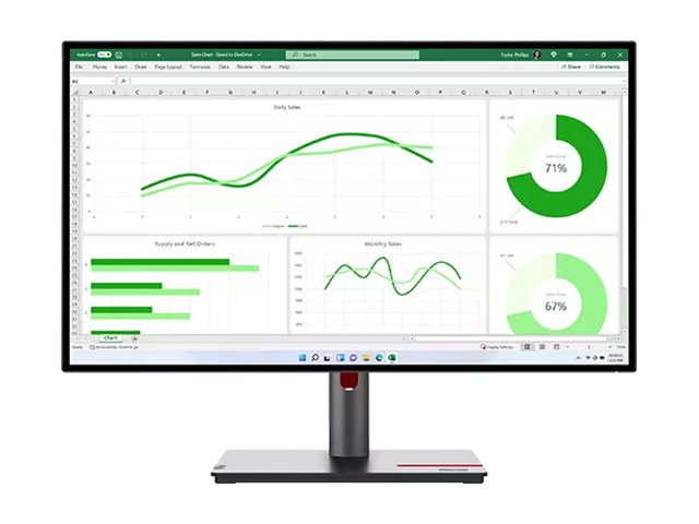 ThinkVision P27q-30 27"" QHD USB-Hub Monitor