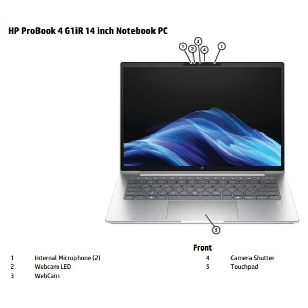 HP ProBook 4 G1iR 14 – Intel Core 5 120U, 16 GB RAM, SSD 512 GB, 14" - immagine 2