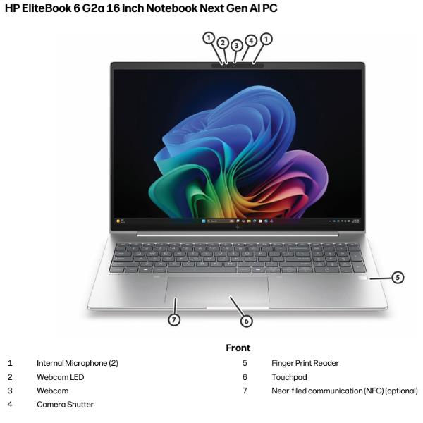 HP EliteBook 6 G2a 16 – AMD Ryzen AI 7 450, 16 GB RAM, SSD 512 GB, 16" - immagine 3