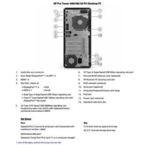 HP Pro Tower 400 G9 – Intel Core i3-14100, 8 GB RAM, SSD 512 GB