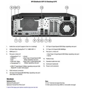 HP EliteDesk 8 SFF G1i – Intel Core Ultra 7 265, 32 GB RAM, SSD 1 TB