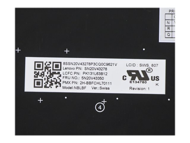 Keyb X13 G1/L13 G2/L13 Yoga G2 CH - BL - immagine 4