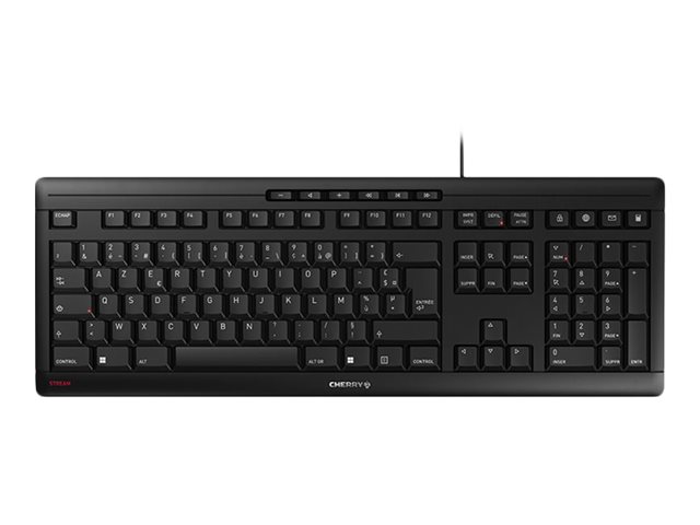 CHERRY TAS STREAM KEYBOARD Corded FR-Layout black