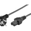 High-power connection cord, 2 m black - C15-EU